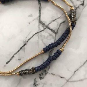 NWT Kenneth Cole goldtone beaded station necklace